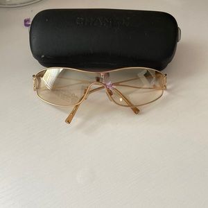 Chanel gold sunglasses
